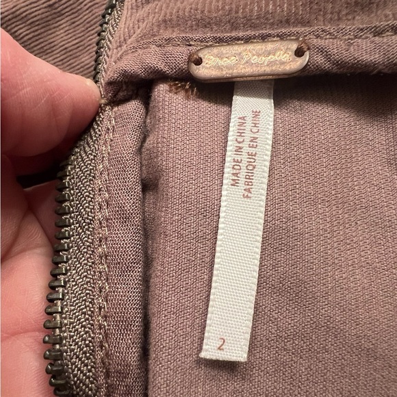 Free People Women’s Back Zip Corduroy Mini Skirt - Size 2 - Picture 8 of 10